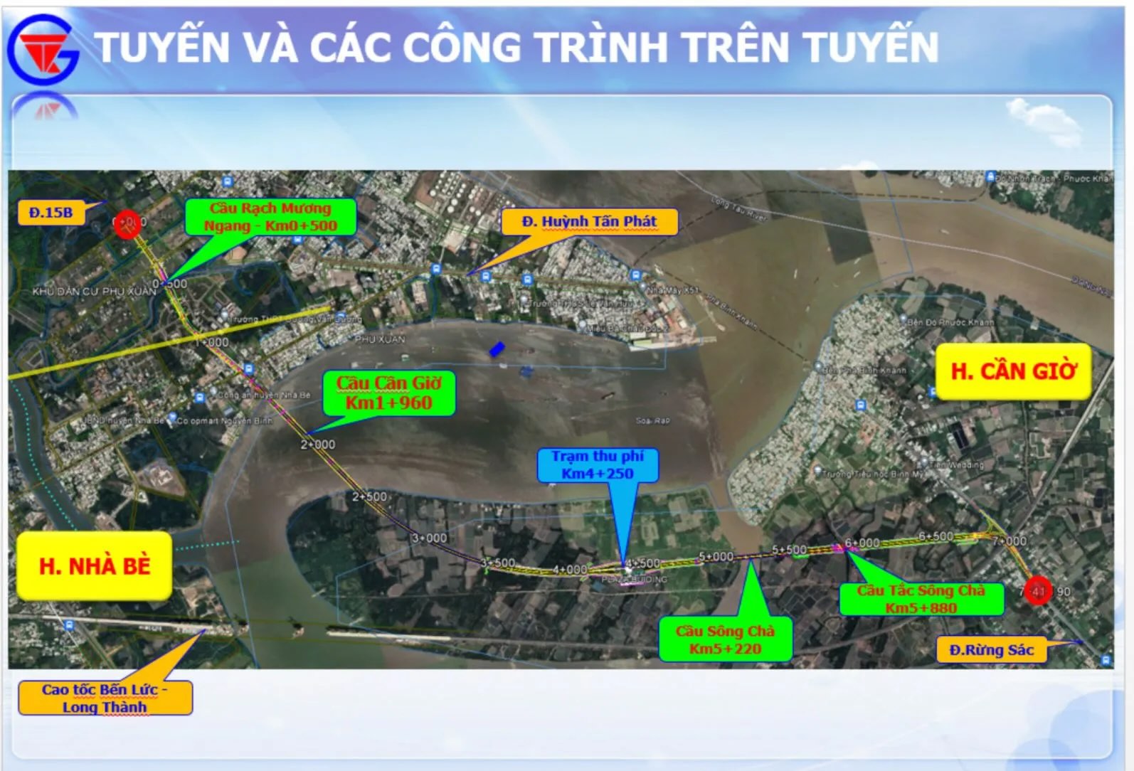Vị trí dự án xây dựng cầu Cần Giờ 