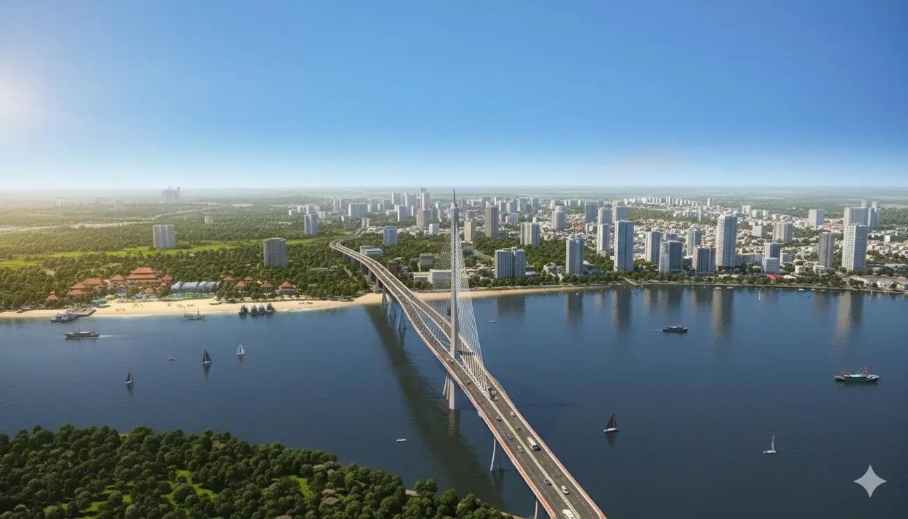 Phối cảnh tổng thể dự án cầu Cần Giờ 