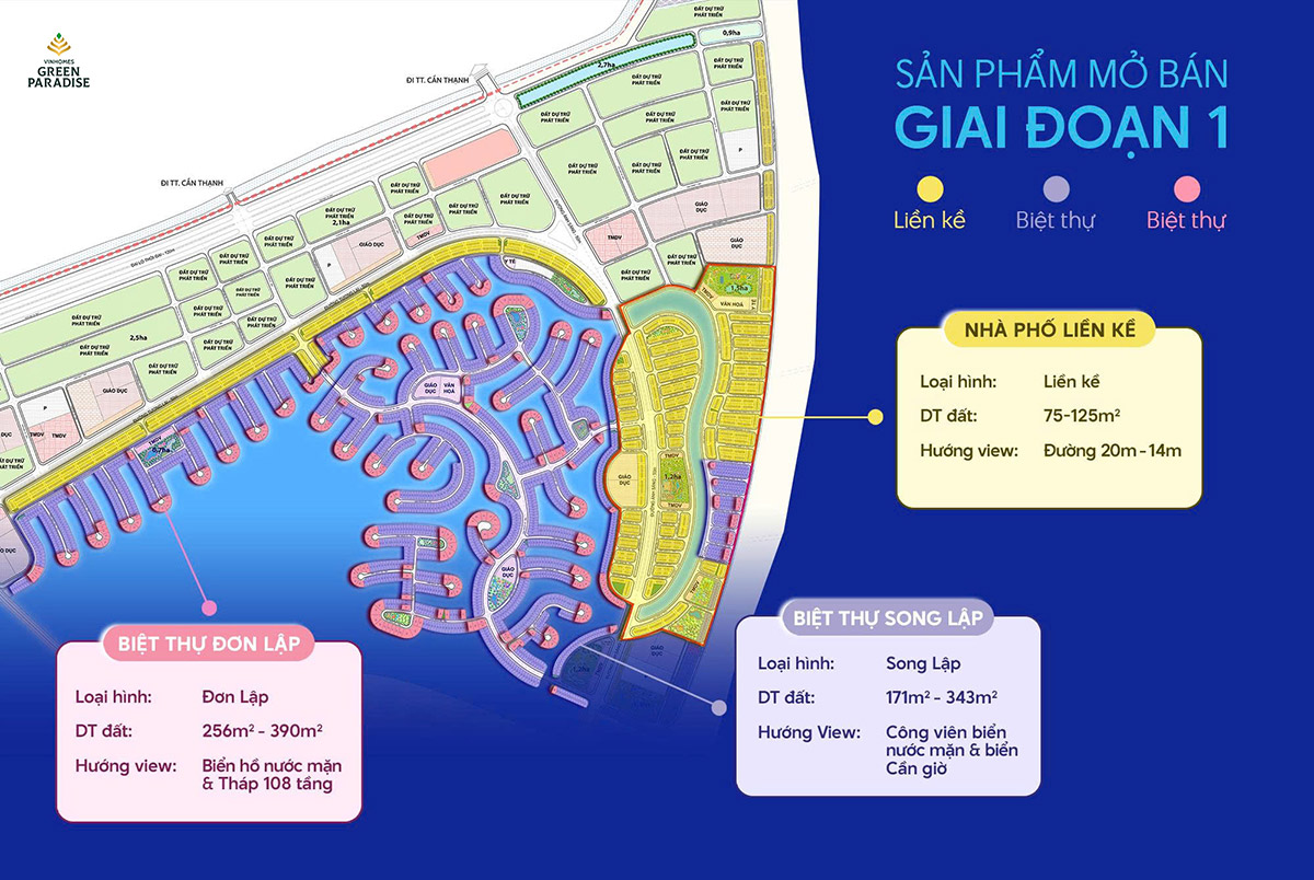 Các sản phẩm mở bán GĐ1 dự án Vinhomes Cần Giờ thu hút nhà đầu tư