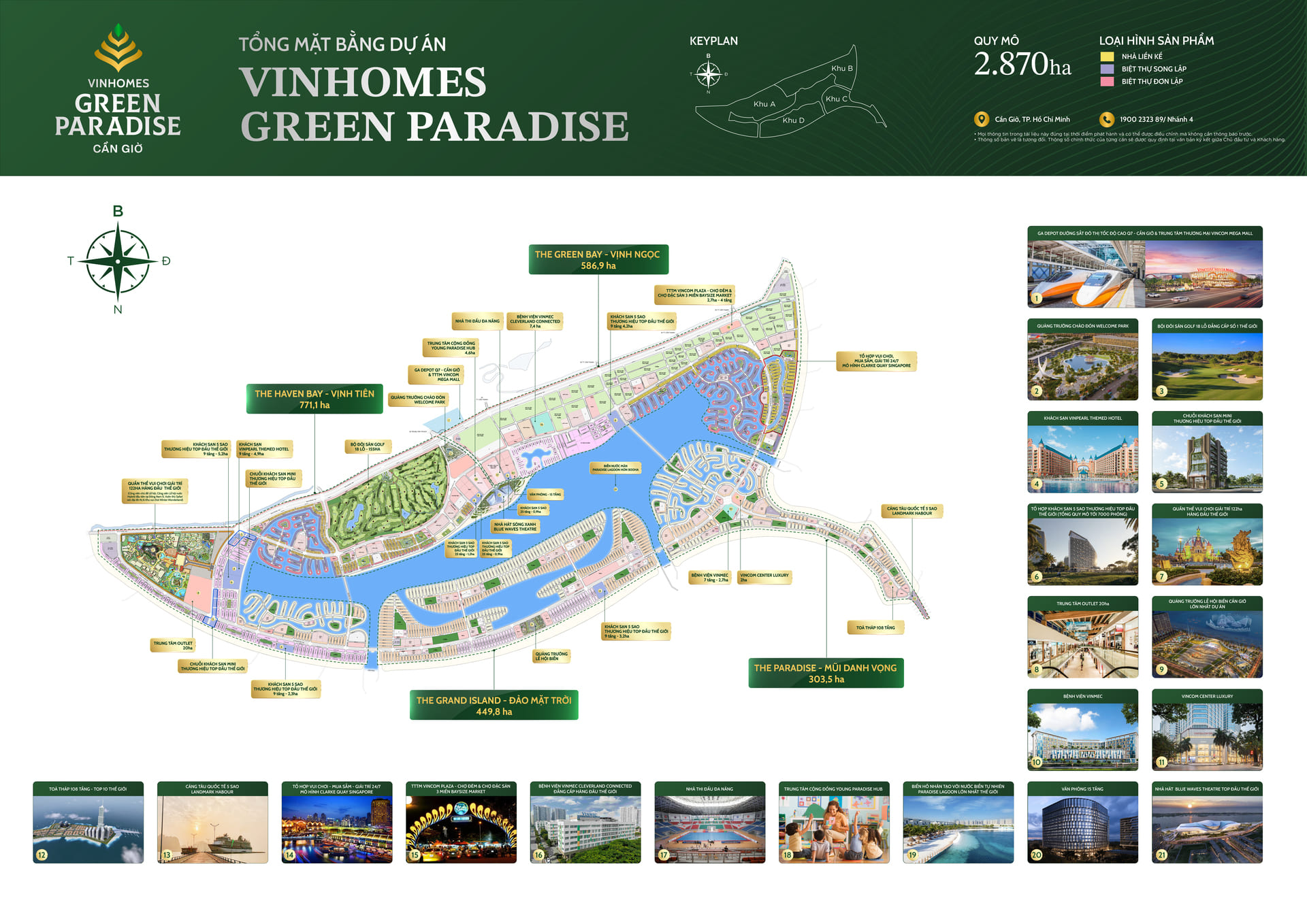 Vị trí sản phẩm biệt thự Vinhomes Cần Giờ trên tổng thể dự án
