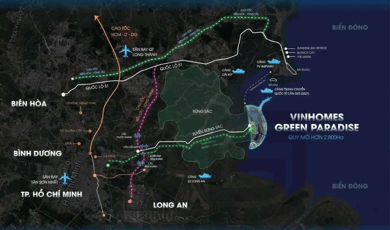 Bản đồ vị trí Vinhomes Cần Giờ