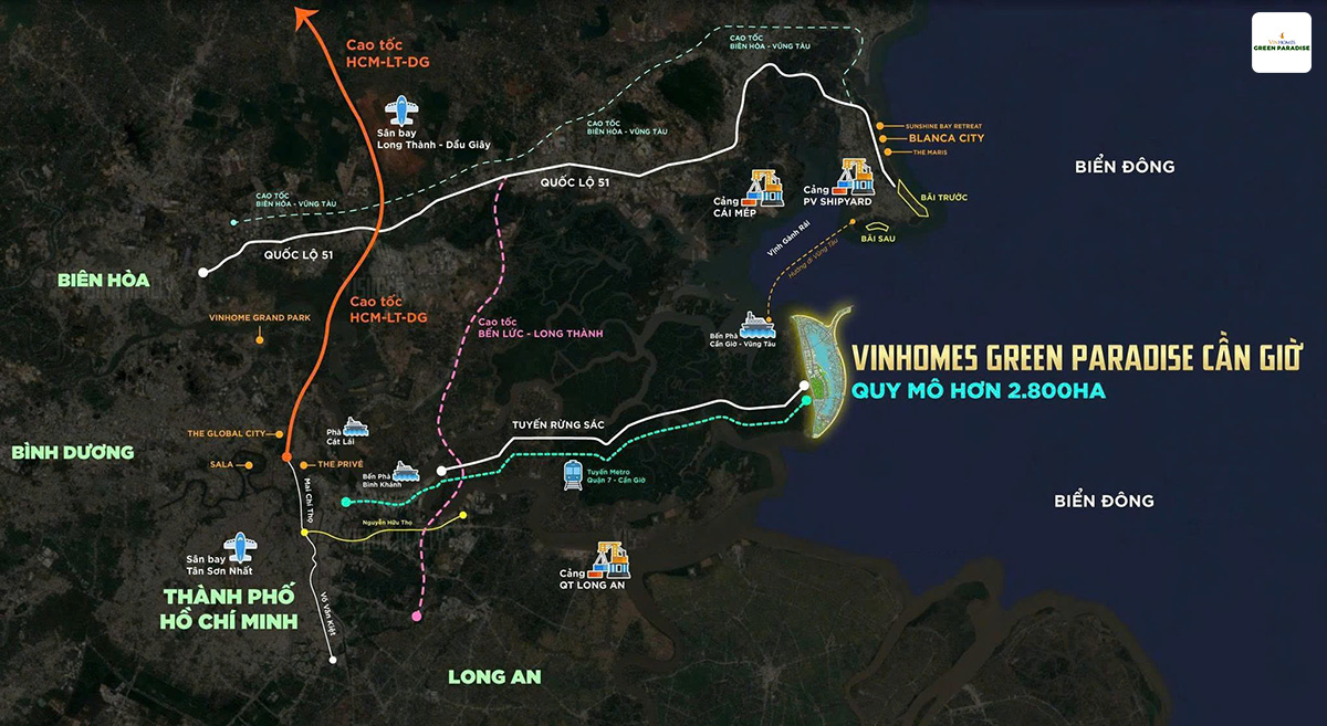 Vị trí shophouse Vinhomes Cần Giờ