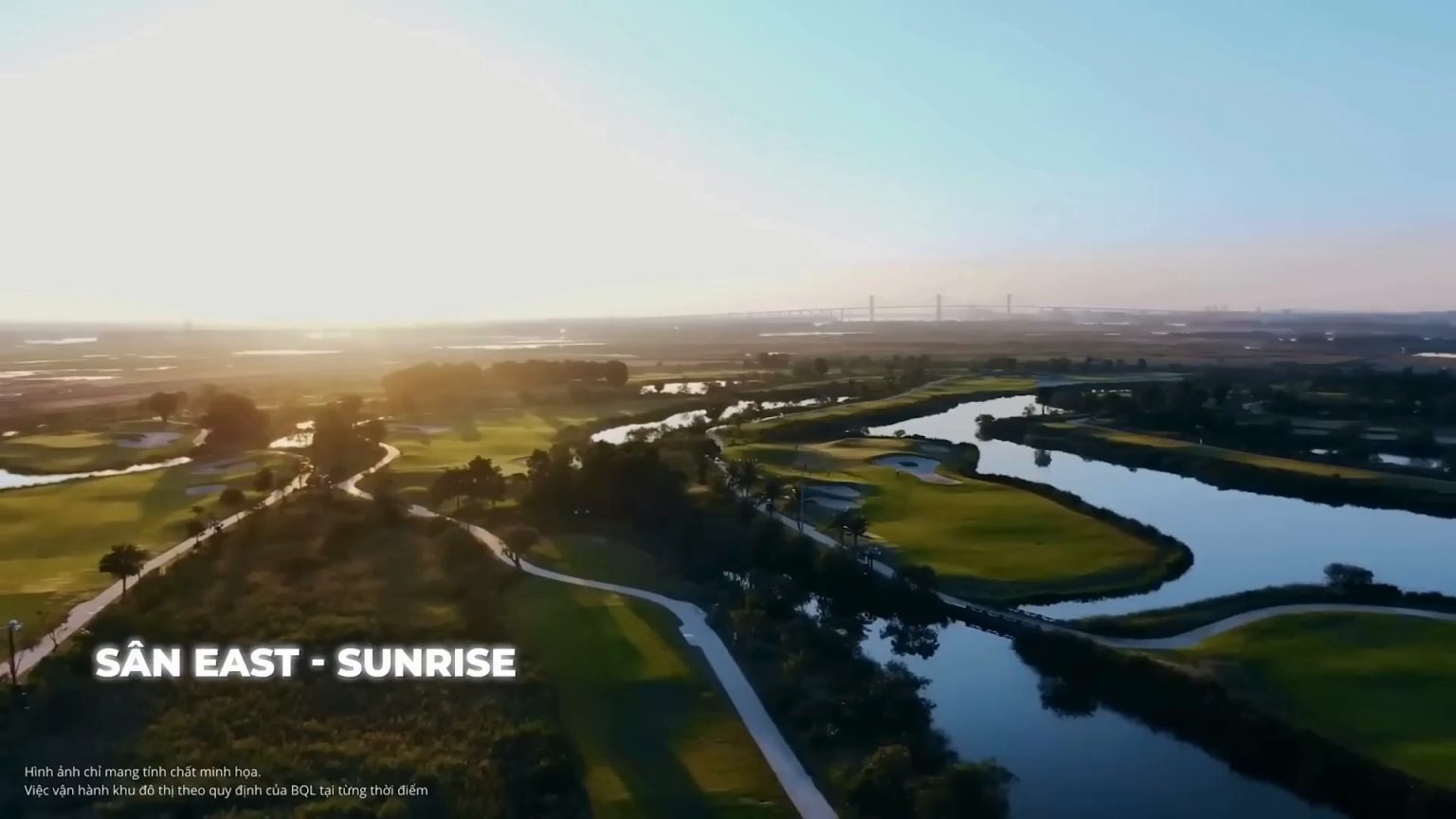 Phối cảnh minh họa sân golf East – Sunrise Course Cần Giờ